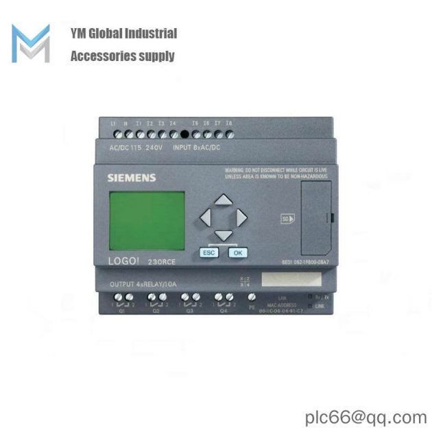 SIEMENS 6ED1052-1MD00-0BA7: 12/24VDC Logic Module Display, Compact Automation Solution