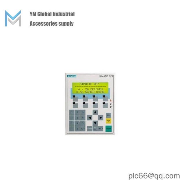 SIEMENS 6AV3607-1JC00-0AX1: Operator Panel OP7/PP LC Display for Industrial Control