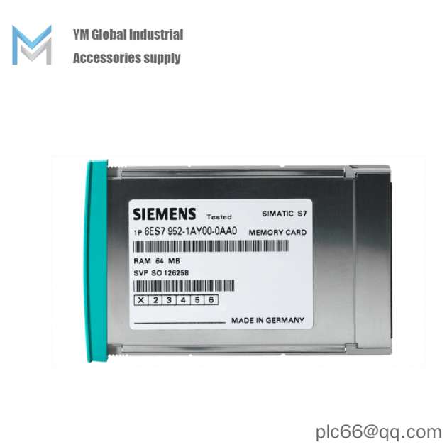 Siemens 6ES7952-1AK00-0AA0 RAM Memory Card for S7-400, Long Version, 8 MB